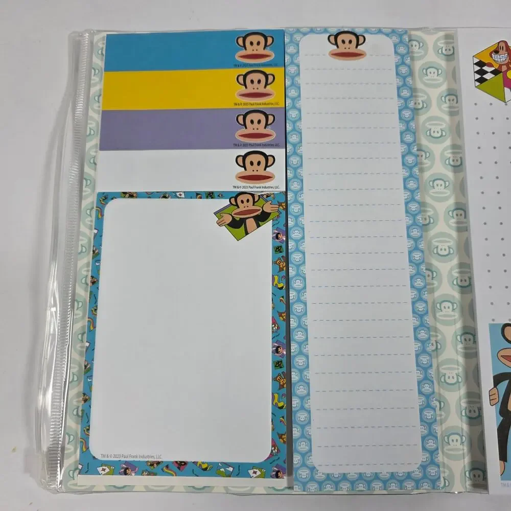 Paul Frank Stationery Set NEW Pencils Erasers Sticky Notes Julius Monkey Lot
